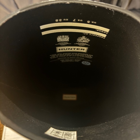 NWOT Hunter Black tall Rain Boots size 7 - Picture 5 of 5